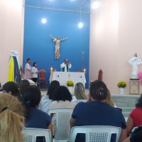 Retiro só para Mulheres 20 10 2019 - 74 missa padre consagração corpo Jesus