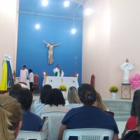 Retiro só para Mulheres 20 10 2019 - 75 missa padre consagração sangue Jesus