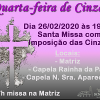 Quarta-Feira de Cinzas.