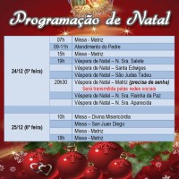 Missas de Natal 24 e 25/12/2020.