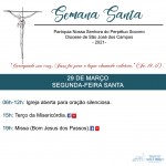 Semana Santa 2021 – Segunda-feira Santa.