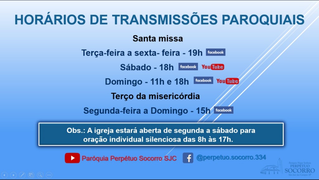 Transmissões Paroquiais 15.03.2021b