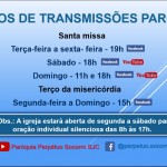 Transmissão ao vivo da Paróquia a partir de 16/03.