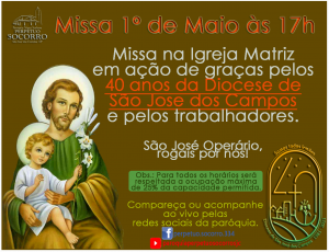 Missa 1 de Maio 40 anos Diocese e pelos Trabalhadores