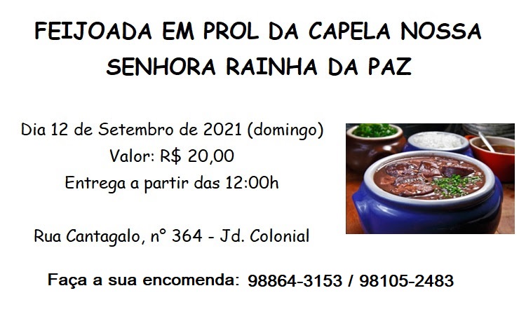 Feijoada Com. Rainha da Paz 12.09