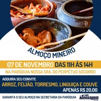 Almoço Mineiro – ajude a Rádio Mensagem!