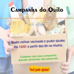 Campanha do Quilo – 15/01 sábado.