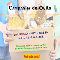 Campanha do Quilo – sábado, dia 09/04.