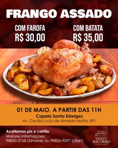 Frango Assado dia 01.05 Sta Edwiges