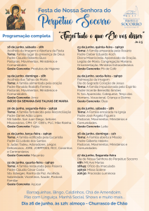 Festa Perpétuo Socorro programação completa 2022