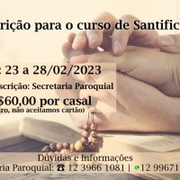 Inscrições para o Encontro de Santificação.