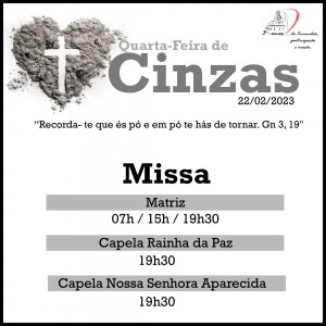 Missa de Cinzas 2023