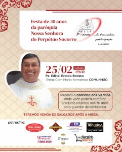 Programação Festa 30 anos - 25 02 23