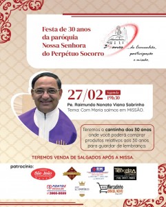 Programação Festa 30 anos - 27 02 23