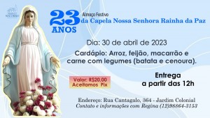 Almoço Festivo Rainha da Paz 23 anos