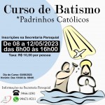 Curso de Pais e Padrinhos – inscrições 08 a 12/05/2023.