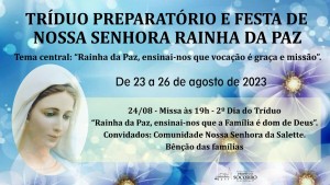 Tríduo Rainha da Paz - 24 08 23