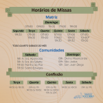 Horários de Missas e Confissões – a partir de 01/10/2023.
