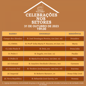 Celebrações nos setores 311023