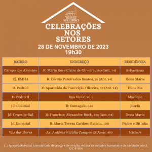 Celebração nos Setores 28 11 23