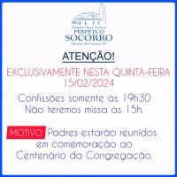 Comunicado ref. 15/02, quinta-feira.