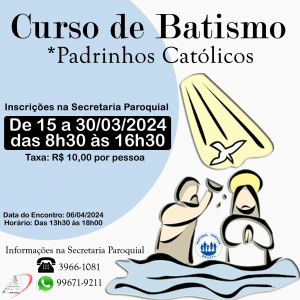Curso-de-Batismo Inscrições 15-30 03 24