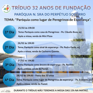Tríduo Fundação 2025