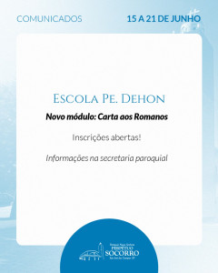 Comunicados 15 a 21 de Junho Escola