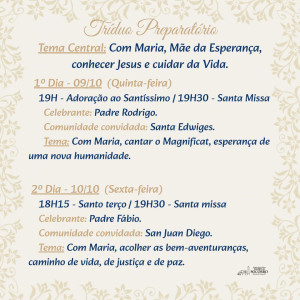 Tríduo N. Sra. Aparecida 2025a