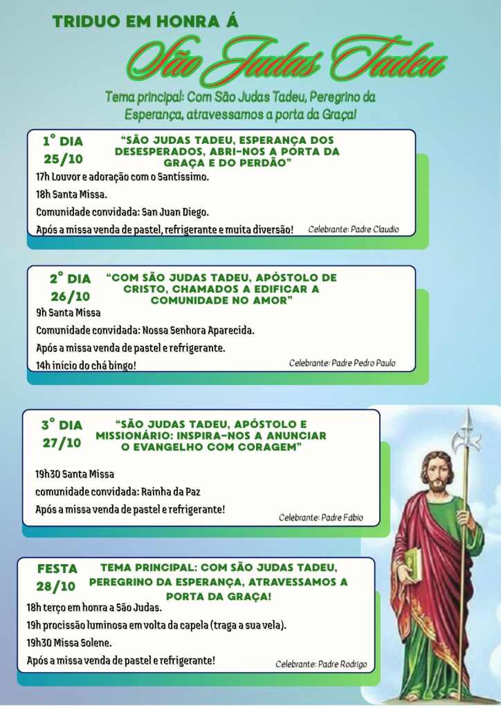 Tríduo São Judas 2025