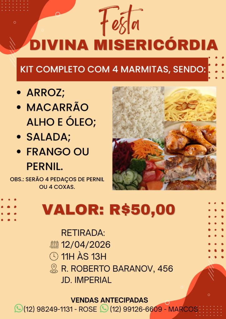 Festa Div Miseric 2026 - Kit Marmitas