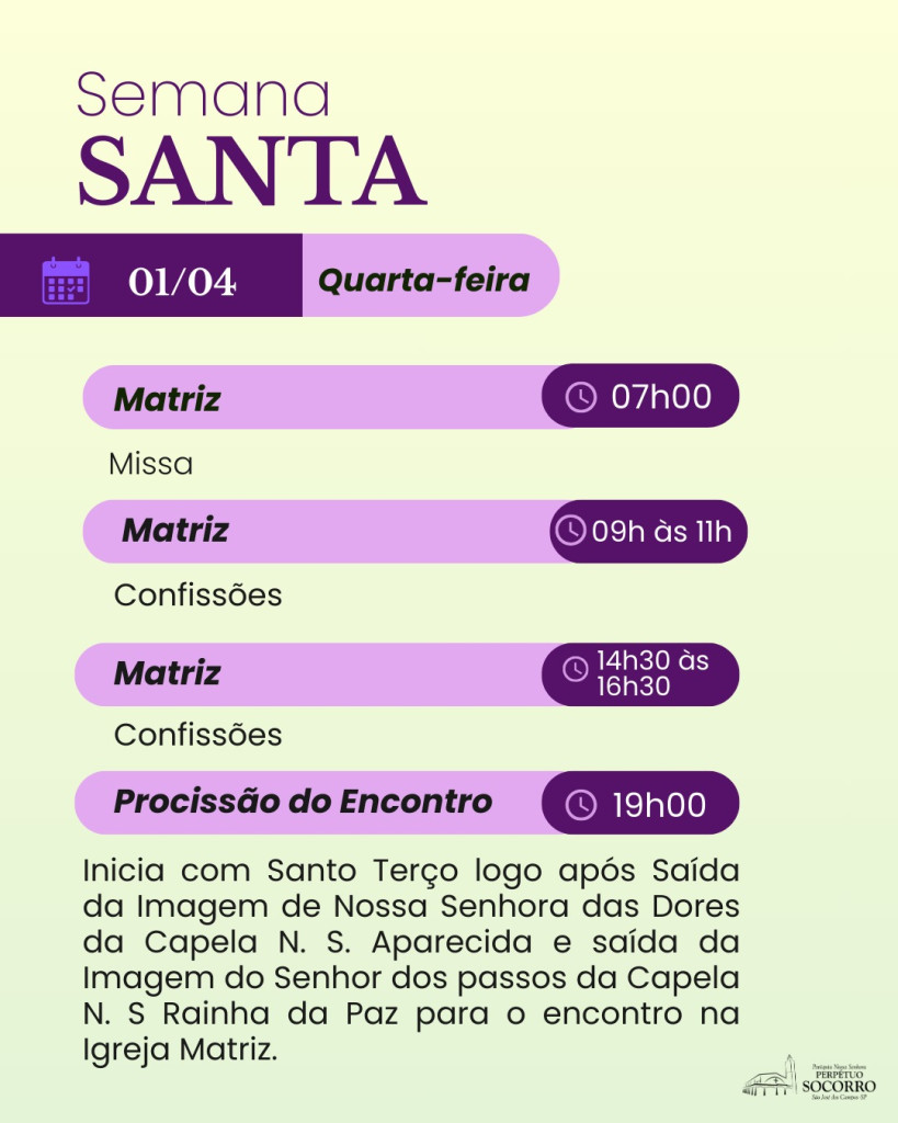 Semana Santa 2026 - Qua 0104