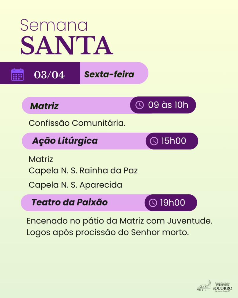 Semana Santa 2026 - Sex 0304