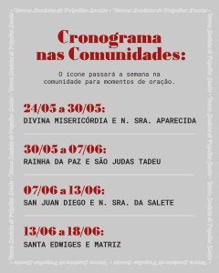 Festa Padroeira Capa 2026 ícone capelas