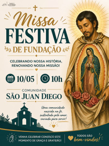 Missa Fundação San Juan Diego 10 maio 2026