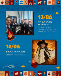Festa Padroeira 2026 dias 13 e 14